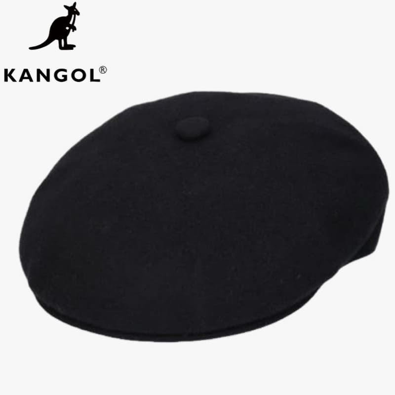 KANGOL カンゴール ハンチング 帽子 ハンチング帽 ベレー ベレー帽 ウール カンガルー ロゴ 刺繍 メンズ レディース ユニセックス 黒 ブラック