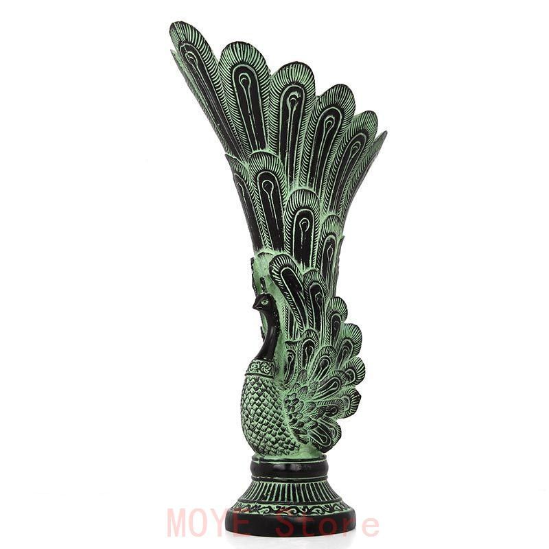 青銅器 孔雀花瓶 丹鳳杯 装飾品 現代工芸品 美術品 置物 - メルカリ
