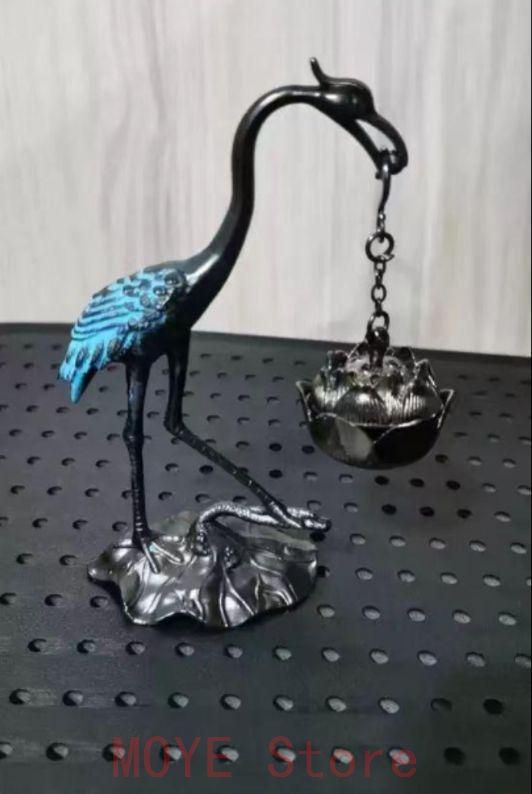 鶴の香炉 香道具 銅製 工芸品 美術品 置物 - メルカリ