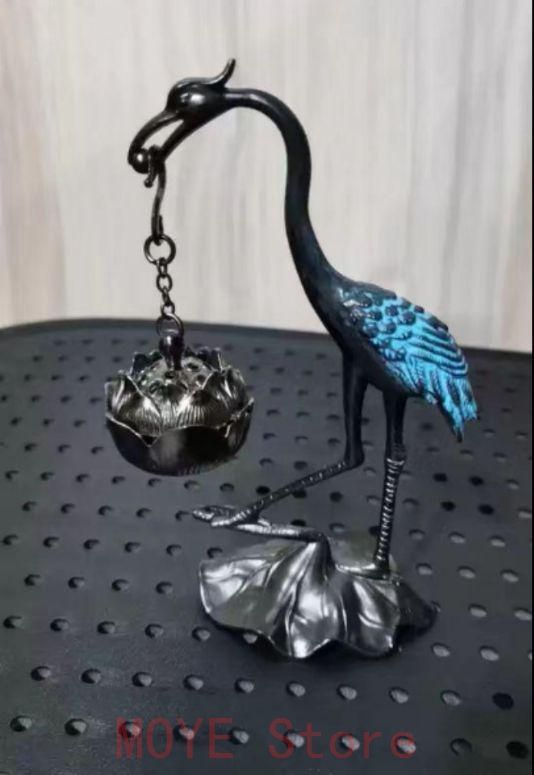 鶴の香炉 香道具 銅製 工芸品 美術品 置物 - メルカリ