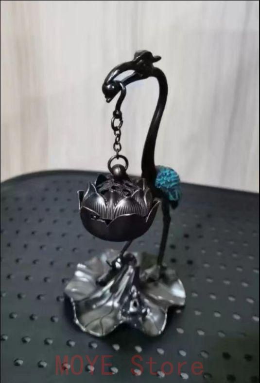 鶴香炉 銅器 文房具 茶道具 重厚 極細工 装飾品 工芸品 美術品 置物 塔の香炉 銅器 文房具 茶道具 重厚 極細工 工芸品 美術品 置物 塔の