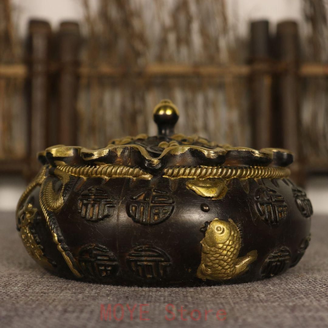 銅器   筆洗  灰皿  硯   書道具 文房具 現代工芸品 美術品 置物 銅器 灰皿 茶道具 書道具 文房具 工芸品 美術品 置物 - メルカリ