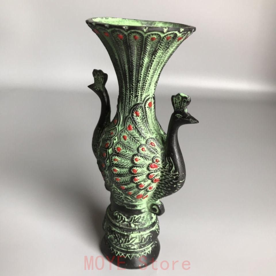 時代青銅製 金工細工 西周爵杯 酒器置物 鳳凰紋 オブジェ 古美術 茶道具 時代青銅製 金工細工 西周爵杯 酒器置物 鳳凰紋 オブジェ 古美術