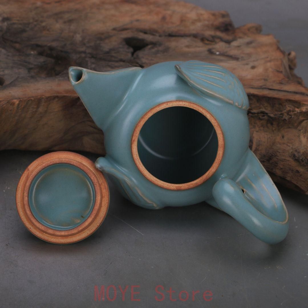 宋汝窯藍釉乾徳元年鶴紋支釘壺 景徳鎮 陶磁器 装飾品 現代工芸品 美術