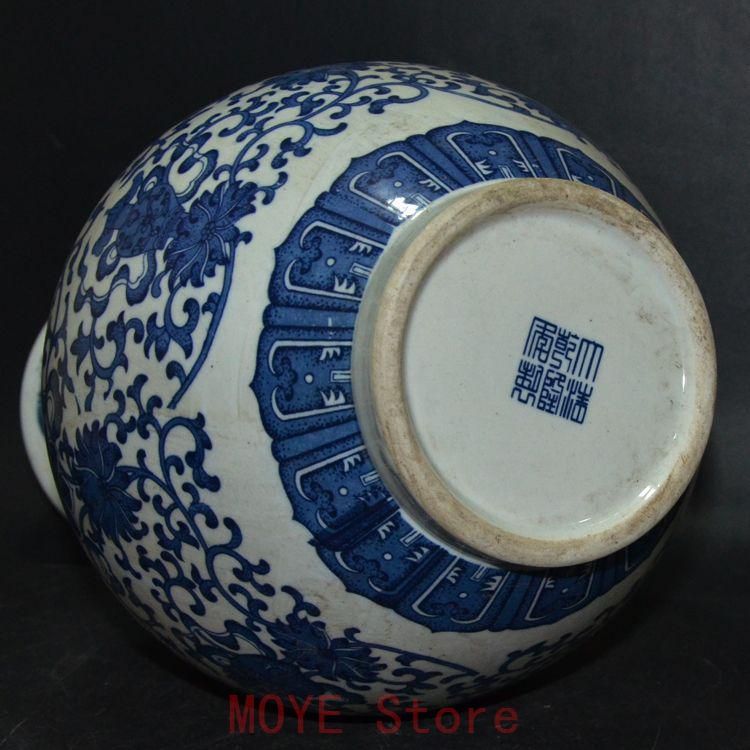 青花八宝纏枝蓮賞瓶 景徳鎮 陶磁器 装飾品 工芸品 美術品 置物 - メルカリ