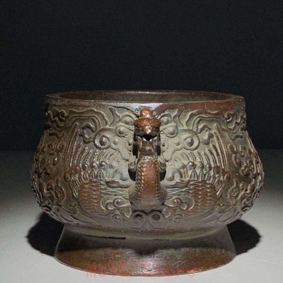 銅 細工 茶道具 香道具 宣徳炉 双鳳香炉 工芸品 美術品 置物 - メルカリ