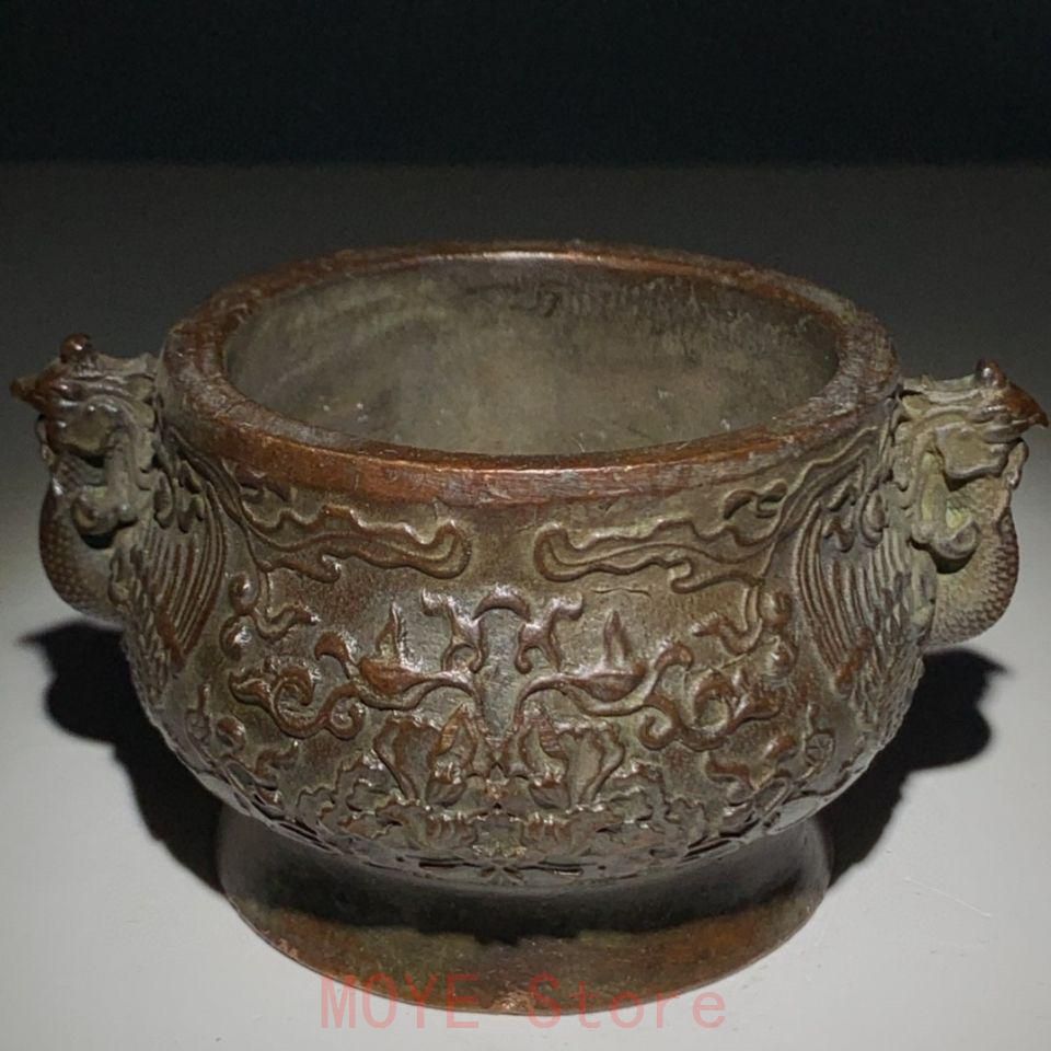 銅 細工 茶道具 香道具 宣徳炉 双鳳香炉 工芸品 美術品 置物 - メルカリ