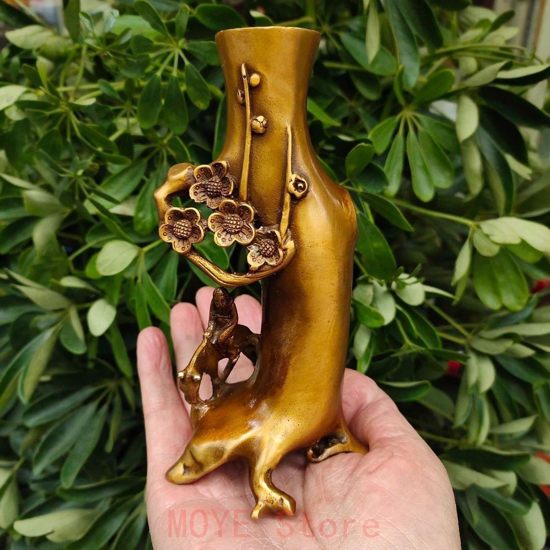 銅器 梅花の切り株 走馬観花 筆箱 書道具 文房具 工芸品 美術品 置物 銅器 梅花の切り株 走馬観花 筆箱 書道具 文房具 工芸品 美術品 置物