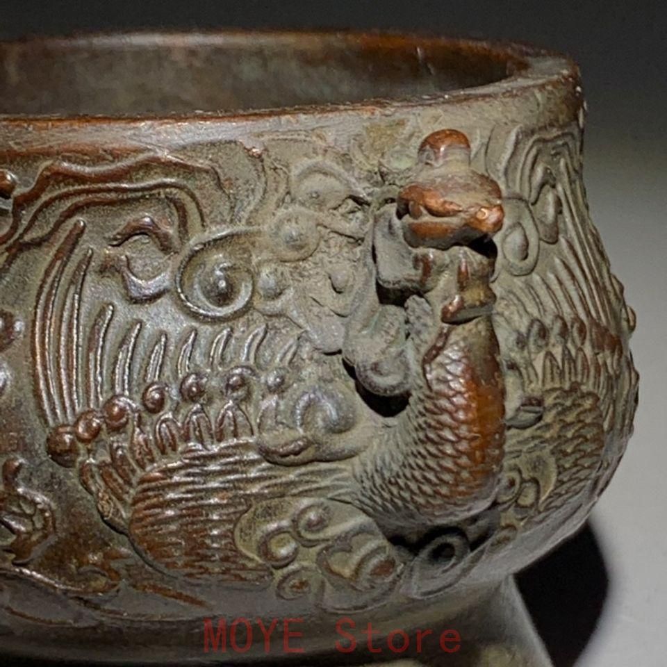 銅 細工 茶道具 香道具 宣徳炉 双鳳香炉 工芸品 美術品 置物 - メルカリ