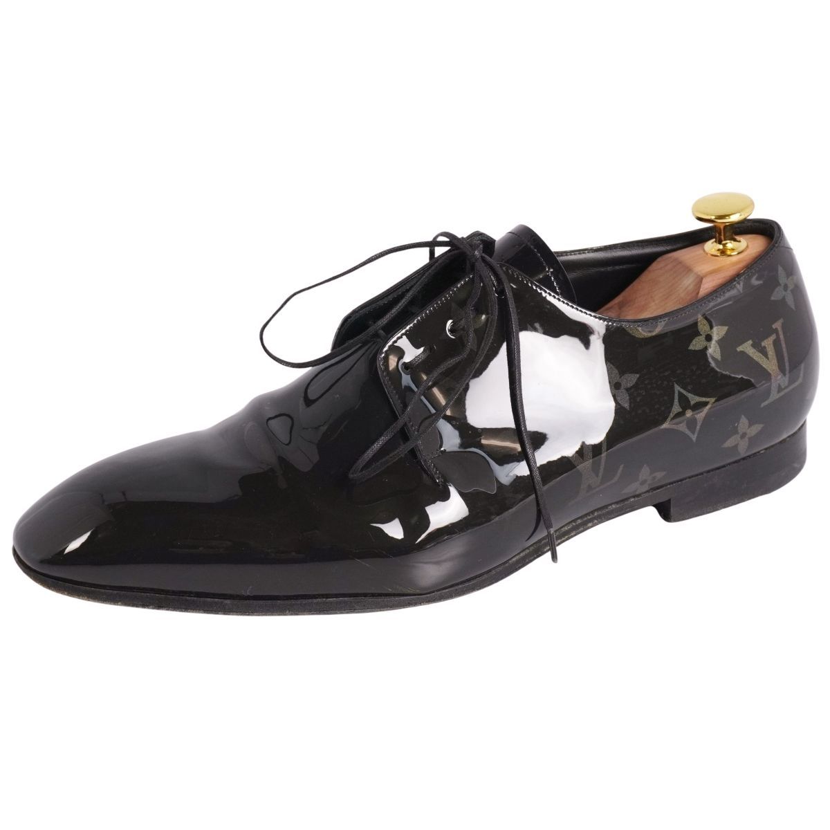 美品 ルイヴィトン LOUIS VUITTON レザーシューズ LVヴァンドーム