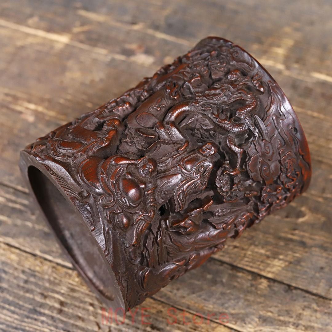 竹 彫刻 十八羅漢 筆箱 置物 竹 彫刻 十八羅漢 筆箱 置物 - メルカリ