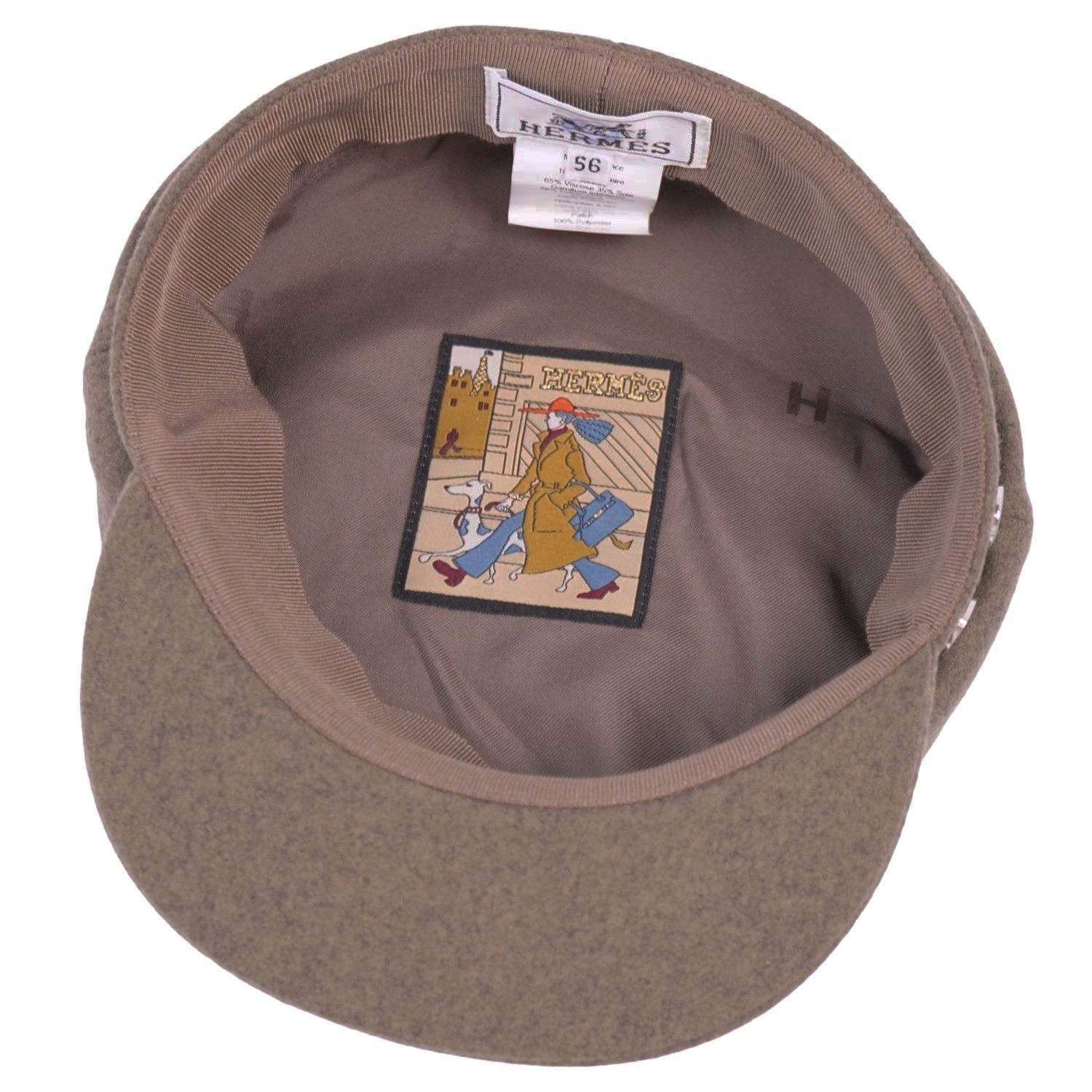 極美品 エルメス HERMES キャスケット ドーヴィル カシミヤ100％ セリ