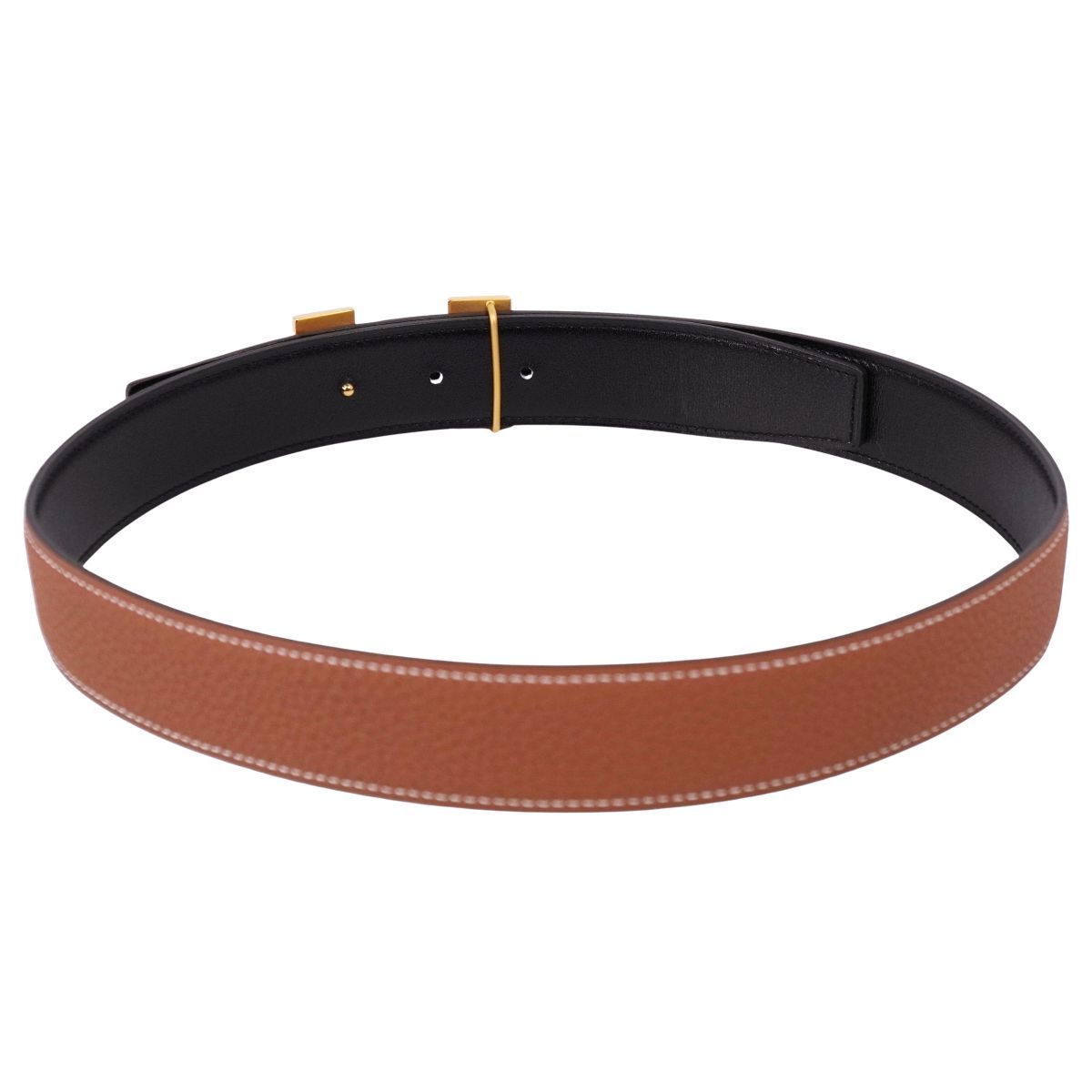 極美品 エルメス HERMES ベルト 2024 レザーベルト リバーシブル H