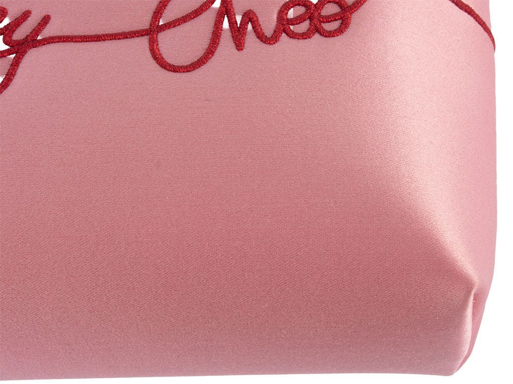 JIMMY CHOO【未使用品】ジミーチュウ サテン ロゴ ポーチ 小物入れ