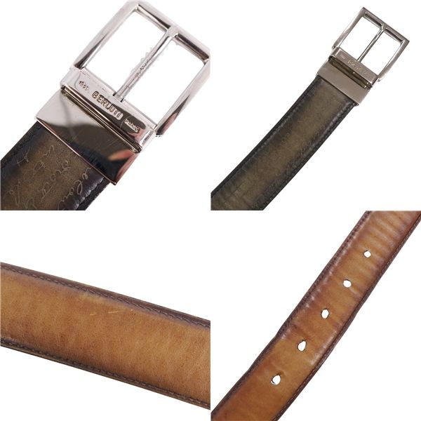 ベルルッティ Berluti ベルト レザーベルト リバーシブル カリグラフィ