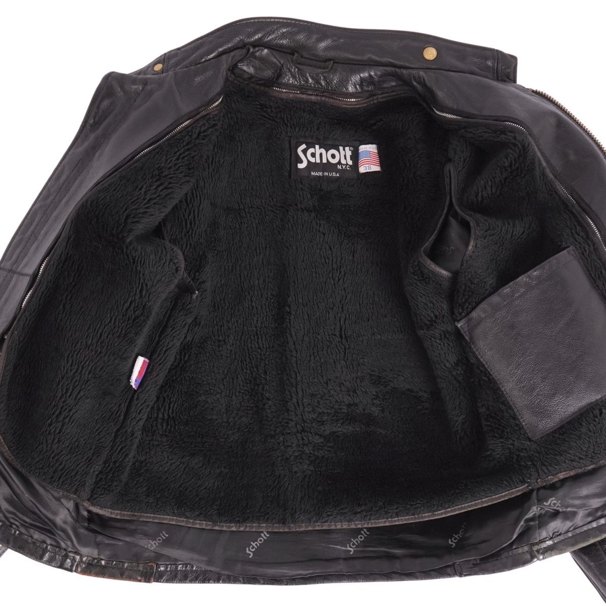 Schott 最終値引きです　よろしくお願いしますサイズ36 ショット Schott ジャケット ライナー付き レザージャケット シングル