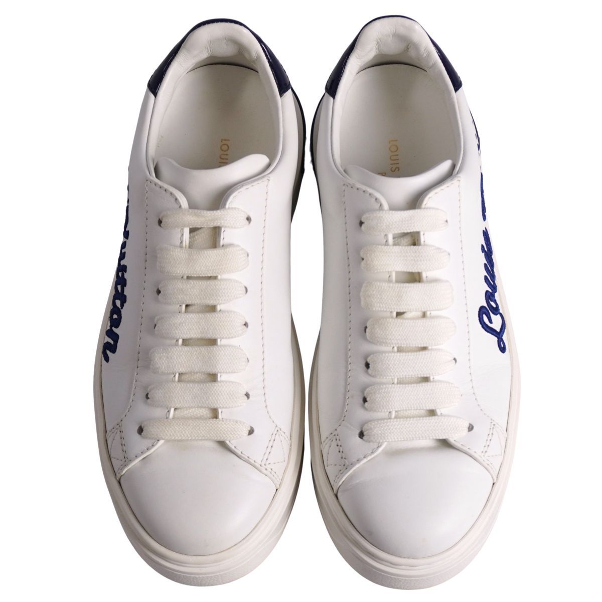 美品✨ ルイヴィトン タイムアウトライン ロゴ刺繍 スニーカー 23cm相当 美品 ルイヴィトン LOUIS VUITTON スニーカー タイムアウトライン