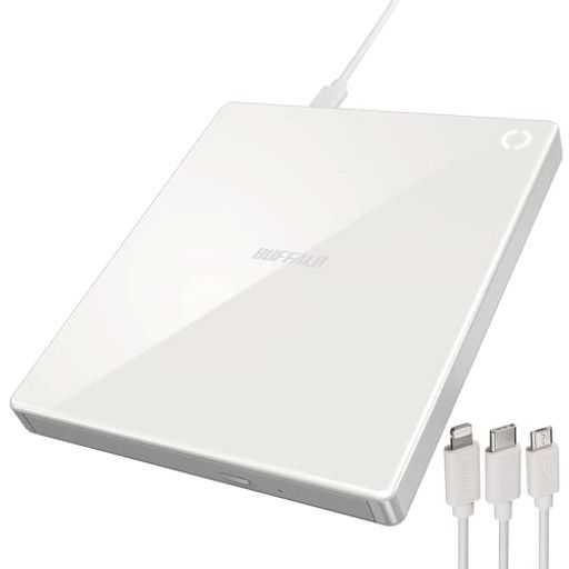 バッファローラクレコ iPhoneスマホCD取り込みCDレコーダー語学学習プレーヤーパソコン不要ケーブルモデル iPhone 16 Android iPad ウォークマン Androidモデル Fireタブレット