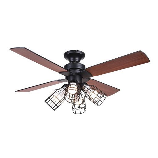 シーリングファンライト4灯リモコン式木目調ファン省エネ風量調節天井照明天井ファン冷暖房効果シーリングライトオシャレ電気LED ブラック