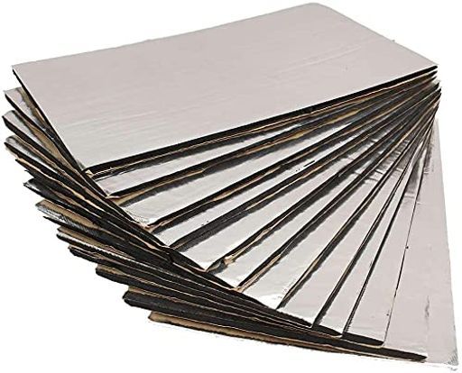 SOOMJ車用断熱マット遮音防音材料断熱マットドア断熱アルミ箔断熱シートアルミフォームシルバー熱反射吸音エンジン車遮音断熱防音 50 cmx 30 cm 厚さ10 mm