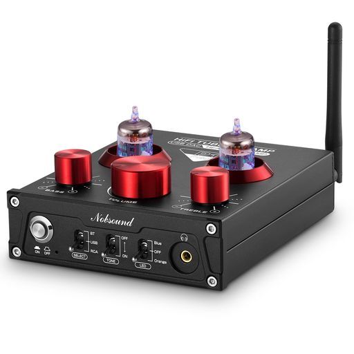 Nobsound acuumTubePreamplifier HiFi真空管プリアンプBluetooth 5 0 USBDAC ヘッドホンアンプ搭載192 kHz 24 bit処理真空管音色調整機能