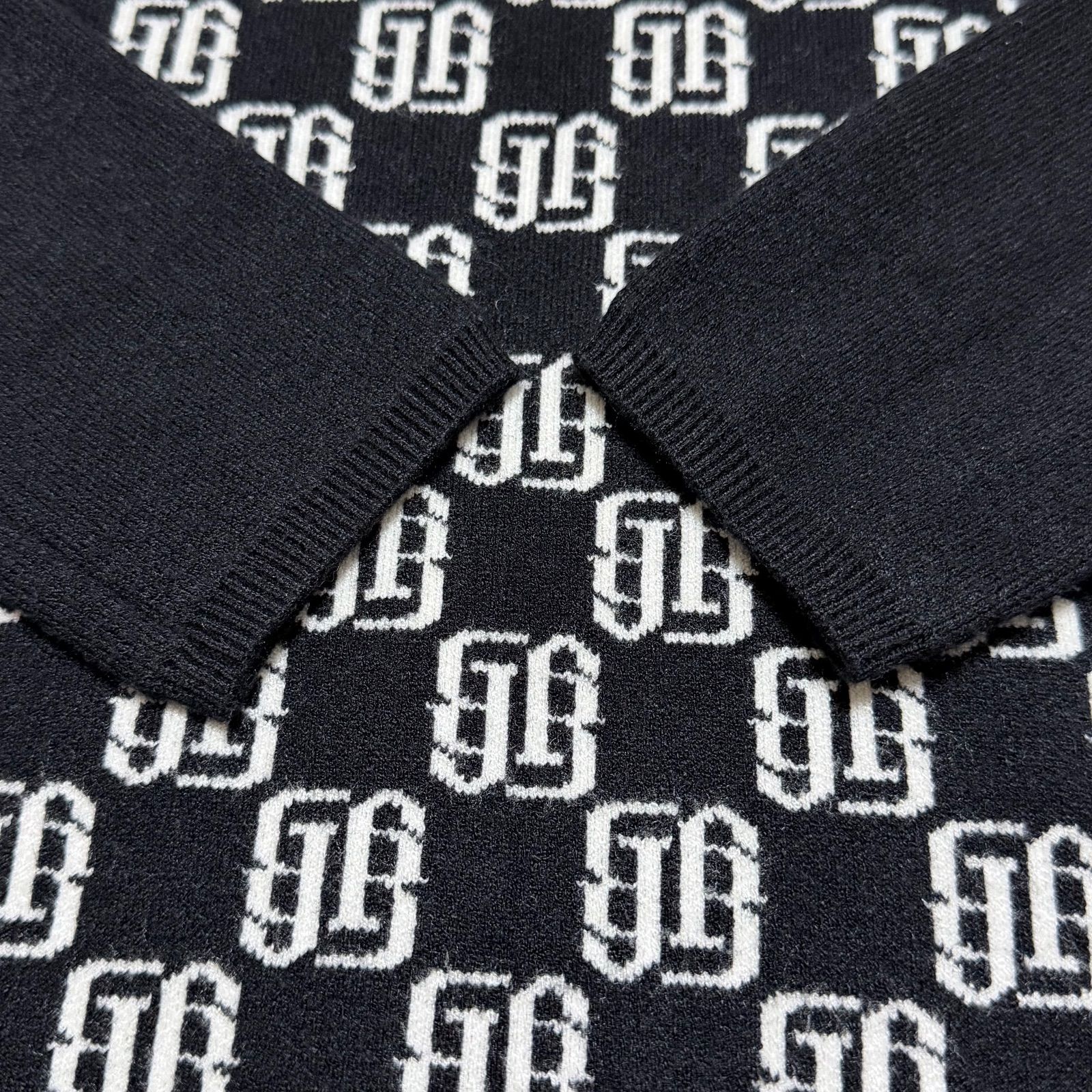 24AW 美品】GYDA ジェイダ GYGYジャガードタイトニットワンピース 長袖