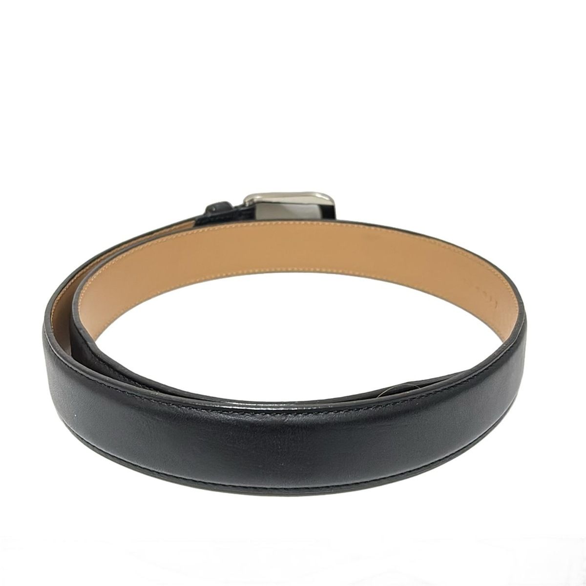 theory セオリー ベルト 34 - 黒×シルバー レザー