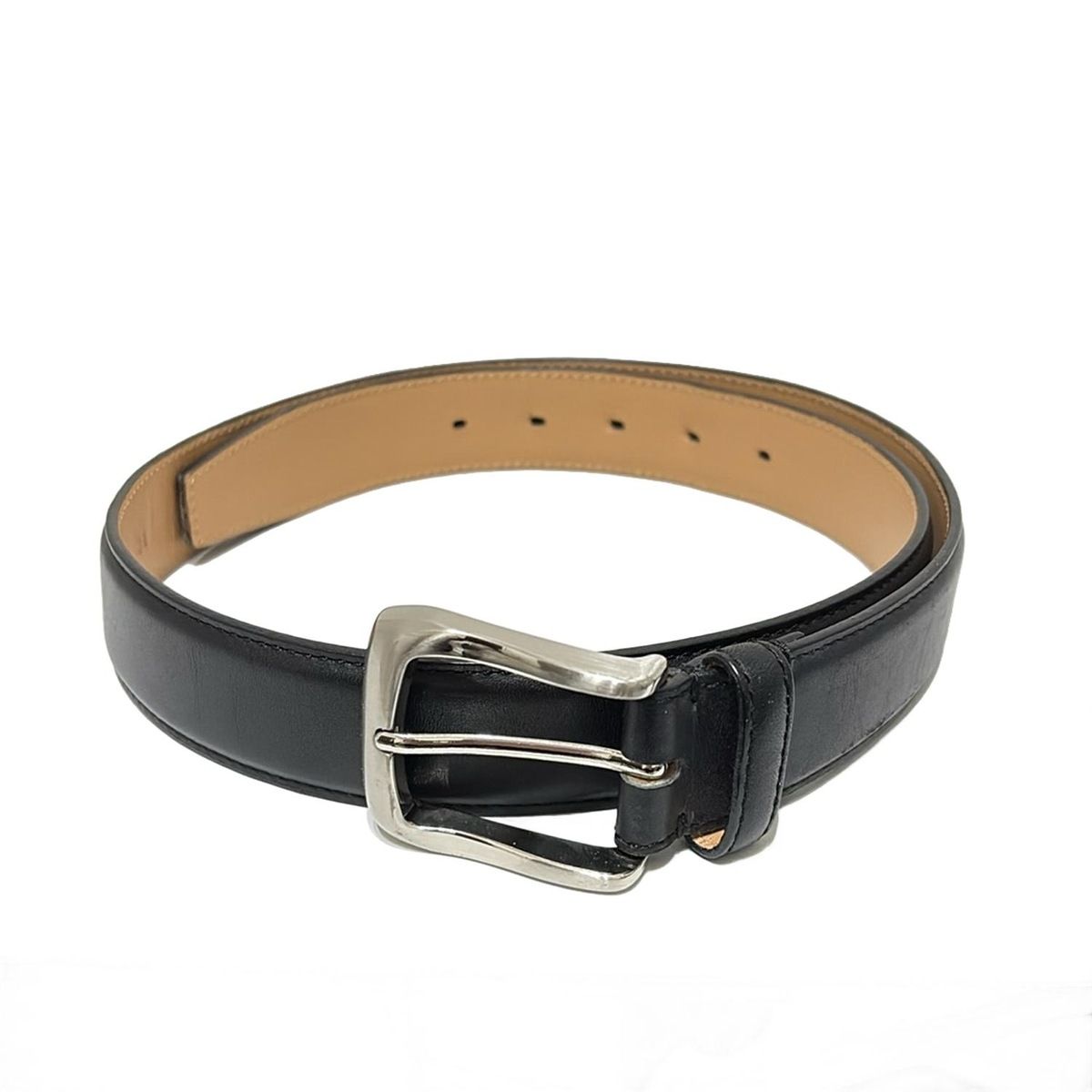 theory セオリー ベルト 34 - 黒×シルバー レザー