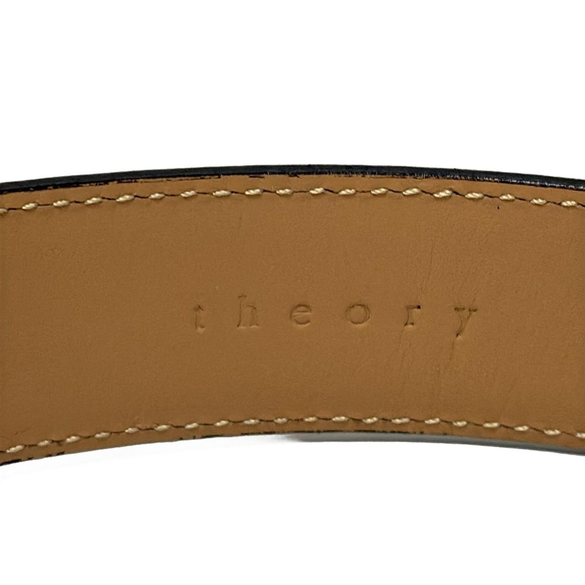  theory セオリー ベルト 34 - 黒×シルバー レザー ベルト 小物