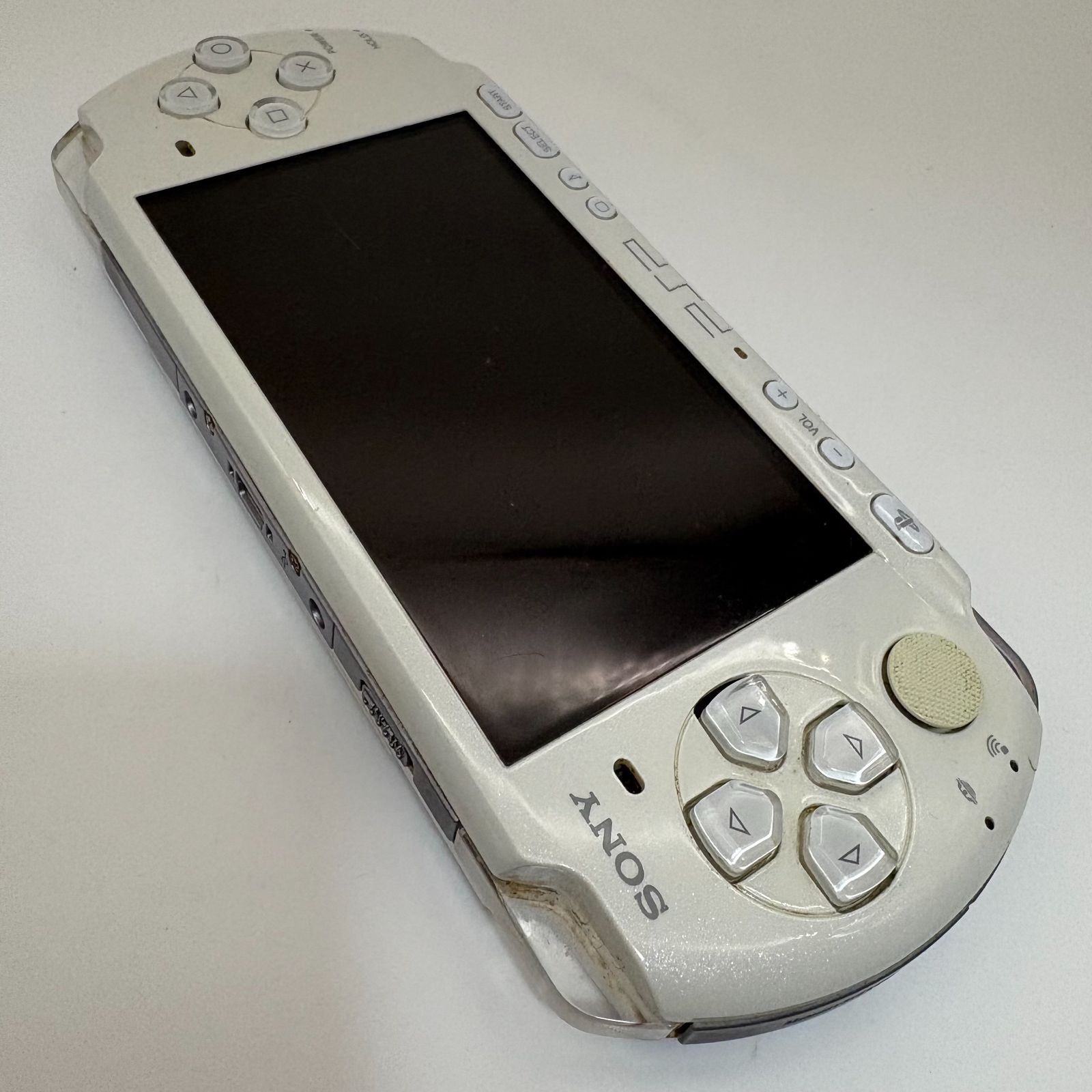 PSP 3000 本体 パールホワイト バッテリー メモリーカード付き 動作
