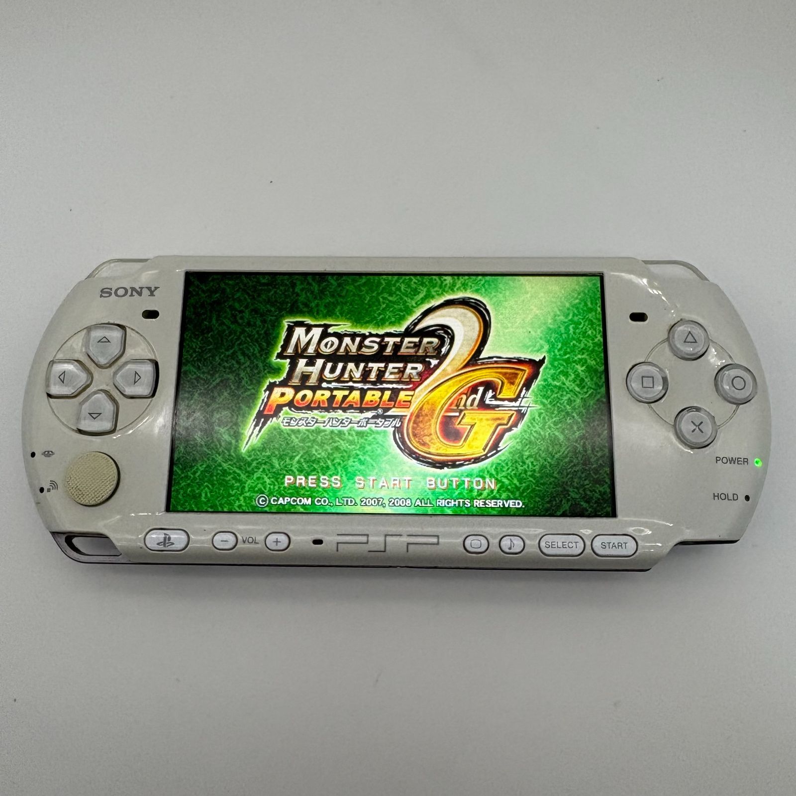 PSP 3000 本体 パールホワイト バッテリー メモリーカード付き 動作