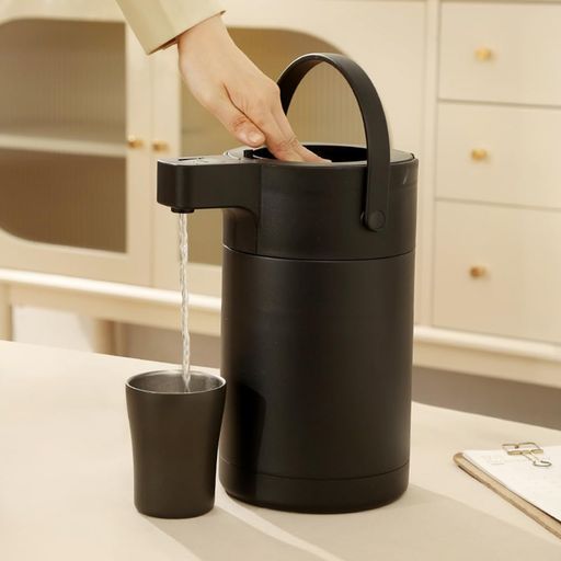 24時間保温 12時間保冷 気圧保温ポット童錠付き押圧式ケトル保温瓶2 5 L大容量お湯 冷水おうち飲みオフィスキャンプ304ステンレス鋼こぼれ防し蓋付きハンドル付き