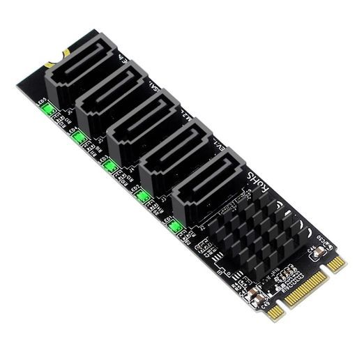 正規品 ChenYangM.2B+M-KeyNGFF-5SATA3.0ポートマルチプライヤー拡張カードアダプターマザーボードSATAハードドライブポート拡張JMB575チップセット用 その他