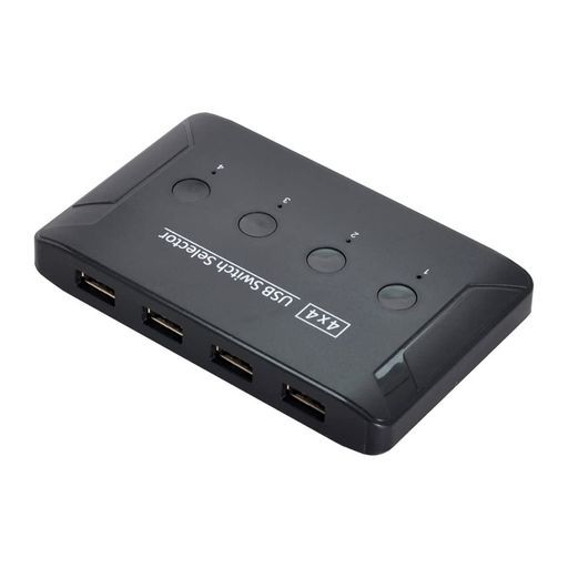 NFHKKVMUSB2.0スイッチセレクターキーボードマウススキャナープリンター用の4つのデバイスを共有する4ポートPC