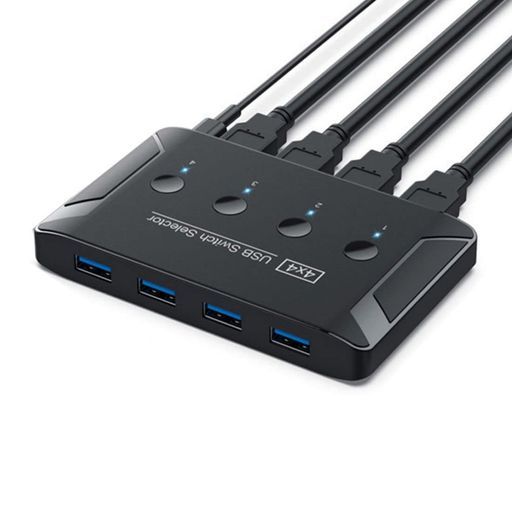 スイッチセレクターUSB 3 04ポートPCSキーボードマウススキャナープリンターアダプター用の4つのUSBデバイスを共有