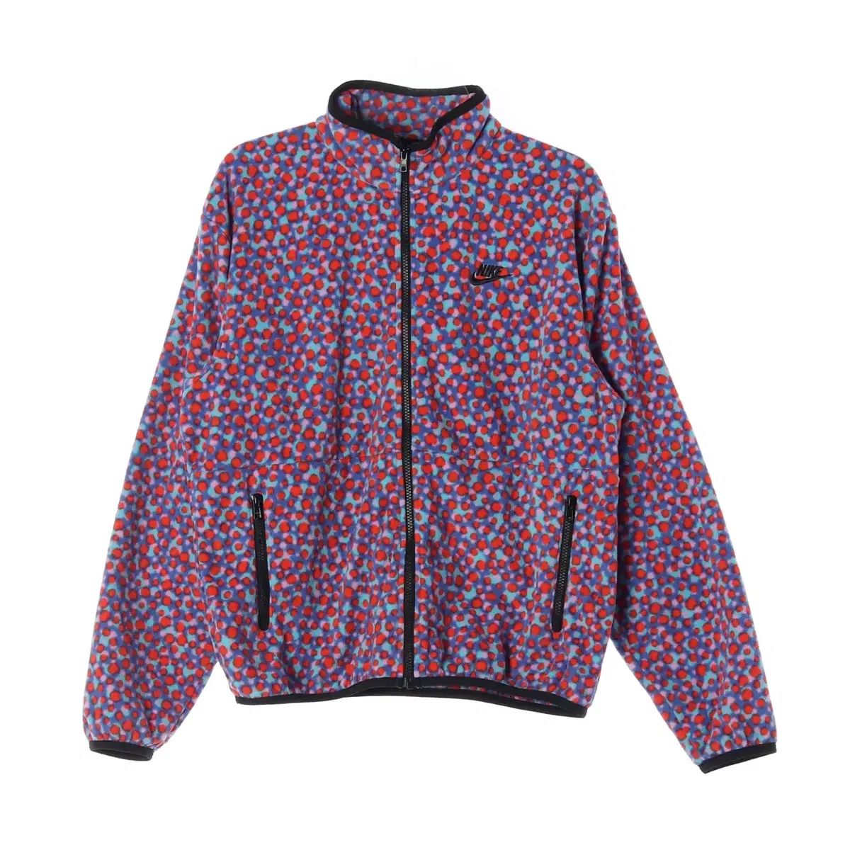 Nike Fleece M Purple Gray Spellout Jacket Hooded Zip Patchwork 