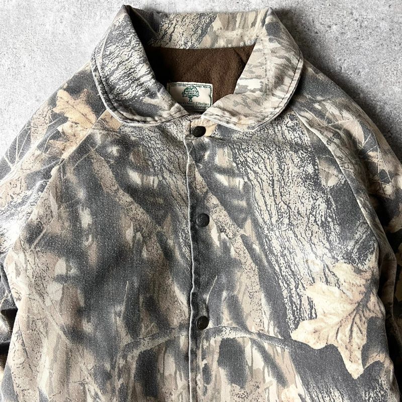 80s USA製 MOSSY OAK リアルツリー カモ 迷彩 中綿 ライナー コットン 