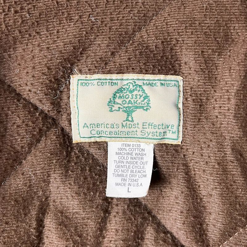 80s USA製 MOSSY OAK リアルツリー カモ 迷彩 中綿 ライナー コットン 