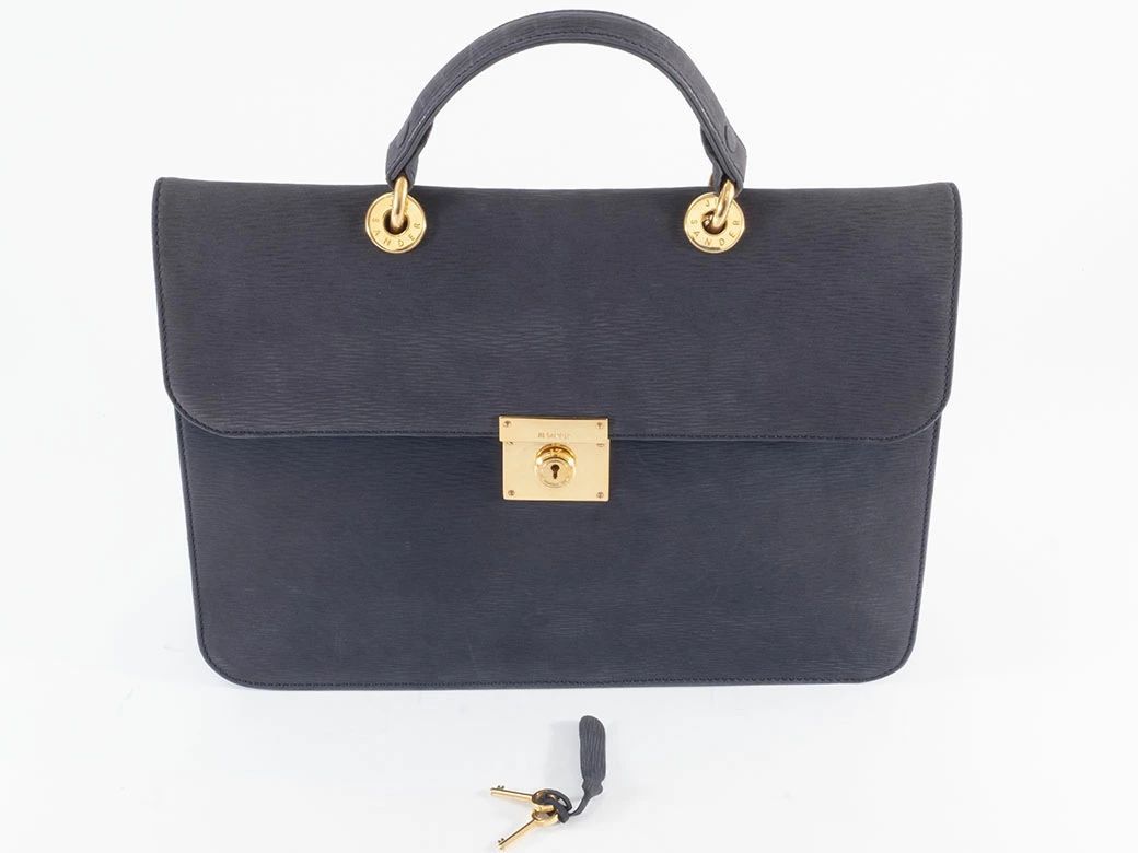 JIL SANDER ジルサンダー ヴィンテージ ビジネスバッグ レザー グレー