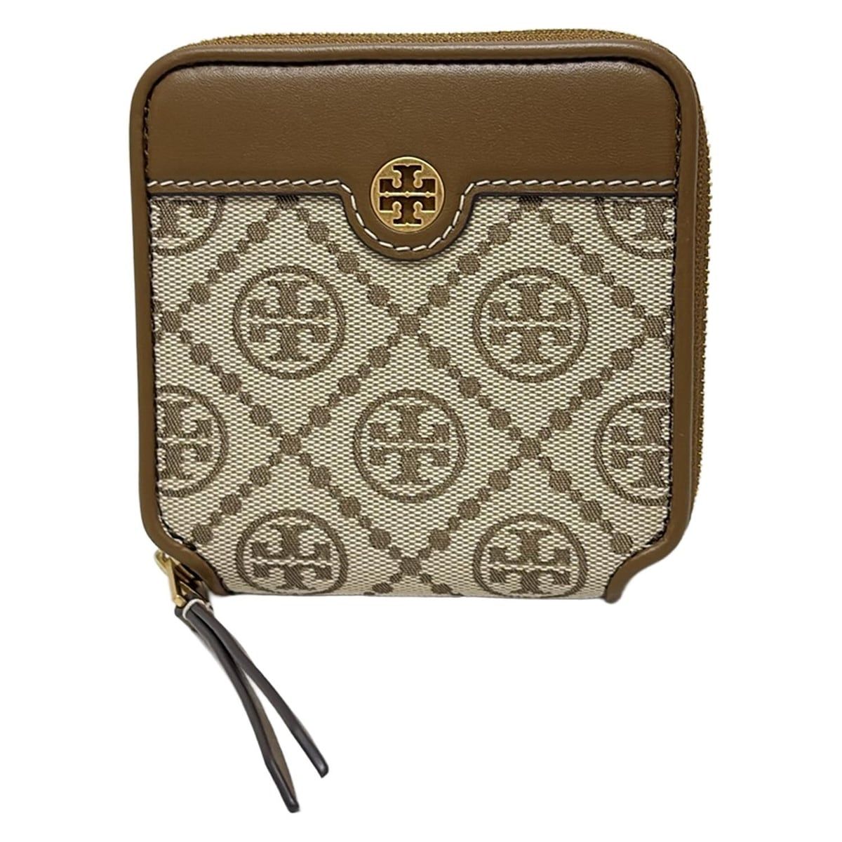 TORY BURCH(トリーバーチ) 2つ折り財布美品 - ベージュ×アイボリー