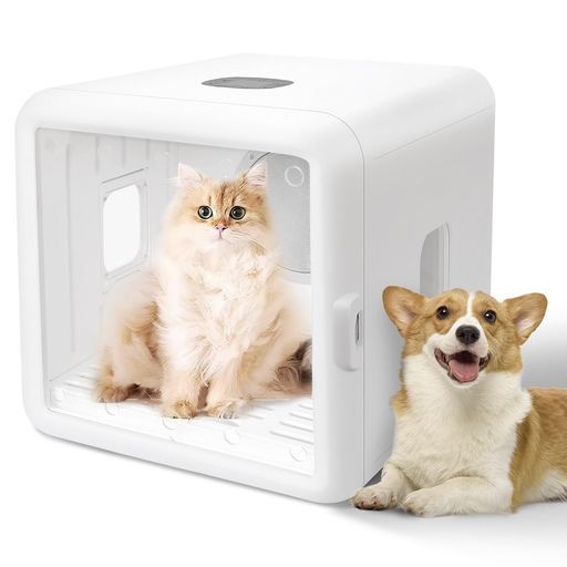 Imspaceペットドライルーム猫ドライヤーハウス65 Lペットドライヤー多頭用マイナスイオン犬ドライヤールームペット乾燥機お手入れ簡単過熱防止日本語説明書付きPSE認証