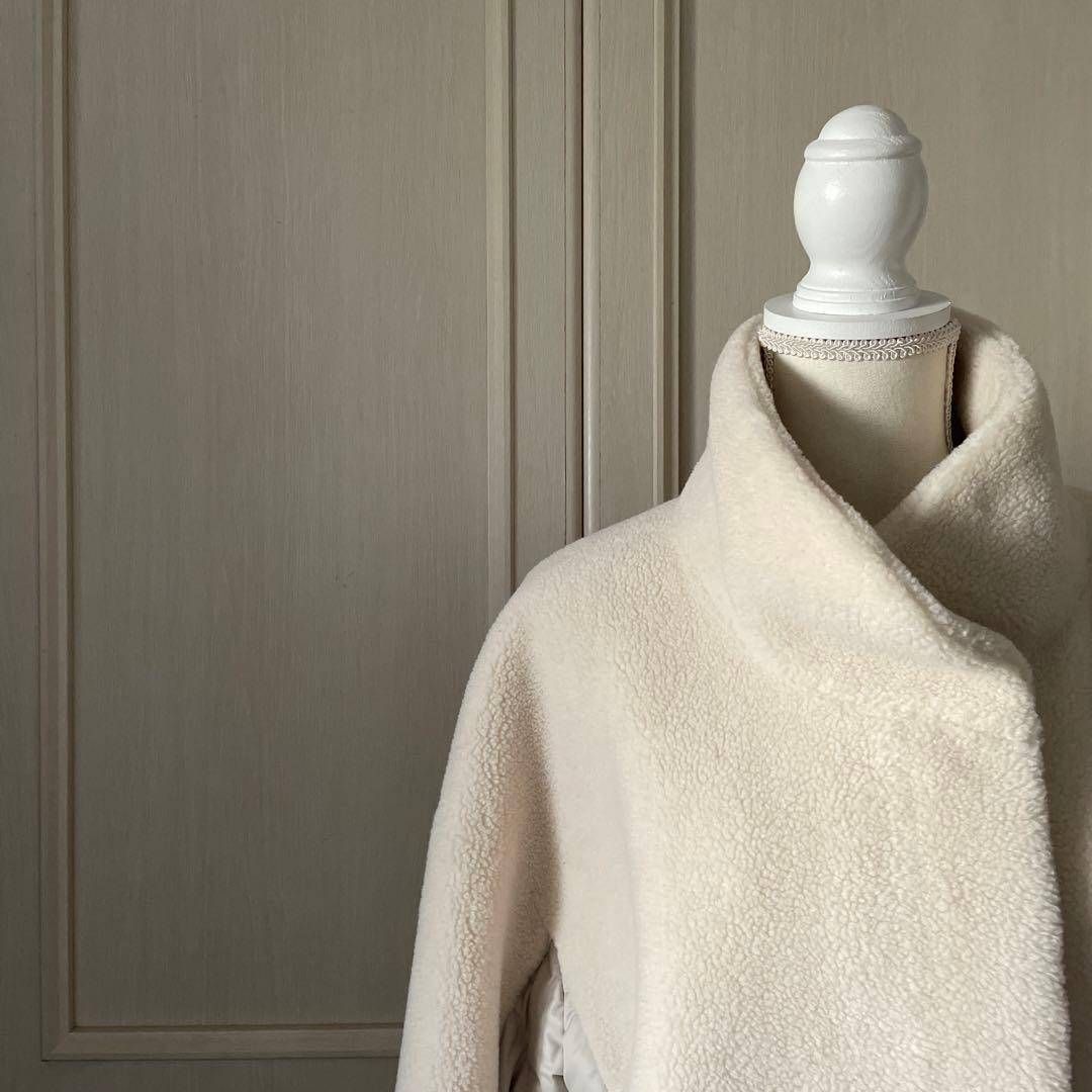 A ヒロコ コシノ HIROKO KOSHINO DOWN jacket ジャケット outer アウター coat コート ロング long ホワイト オフホワイト アイボリー 白 シロ お呼ばれ デート オフィスカジュアル 食事会 お出かけ 上品