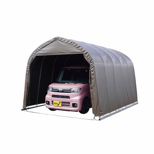 Nan-aCorporation パイプ車庫3240 BSB軽ハイトワゴン用本体一式ベース式スーパーブラウン間口3.2 x高さ2.55 x奥行4.0 m車庫車倉庫国産 ガレージ