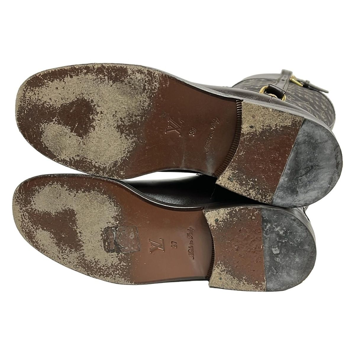 LOUIS VUITTON(ルイヴィトン) ロングブーツ 37 レディース - ダーク LOUIS VUITTON(ルイヴィトン) ロングブーツ 37 レディース - ダーク