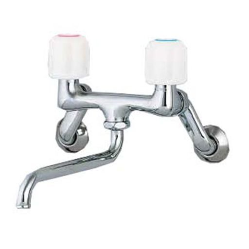 カクダイ2ハンドル混合栓壁付キッチン用寒冷地1280 SKK-170