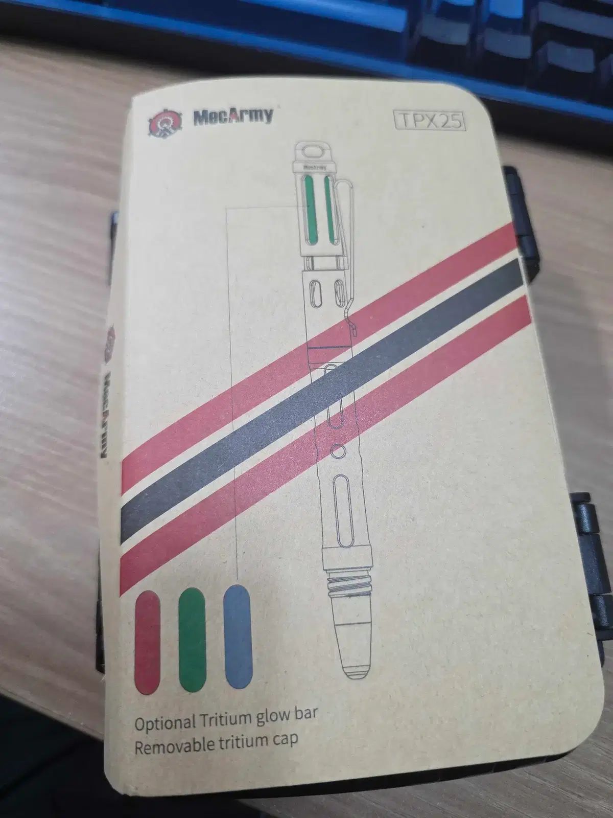 爆買い，新作登場 MecArmy TPX25 Black DLC (フルチタン TACTICAL ペン) 語学・辞書・学習参考書