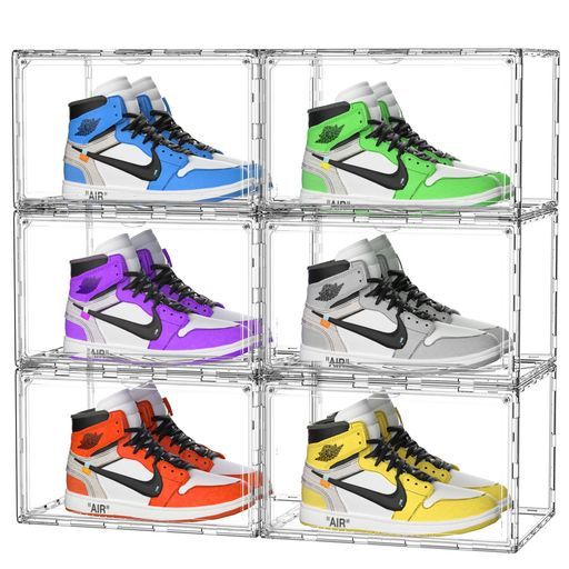 ホームブリスシューズボックスクリア透明シューズケースアクリルスニーカーボックススニーカーケースマグネット式扉組み立て式小物 化粧品収納ボックス大容量靴棚靴収納玄関収納下