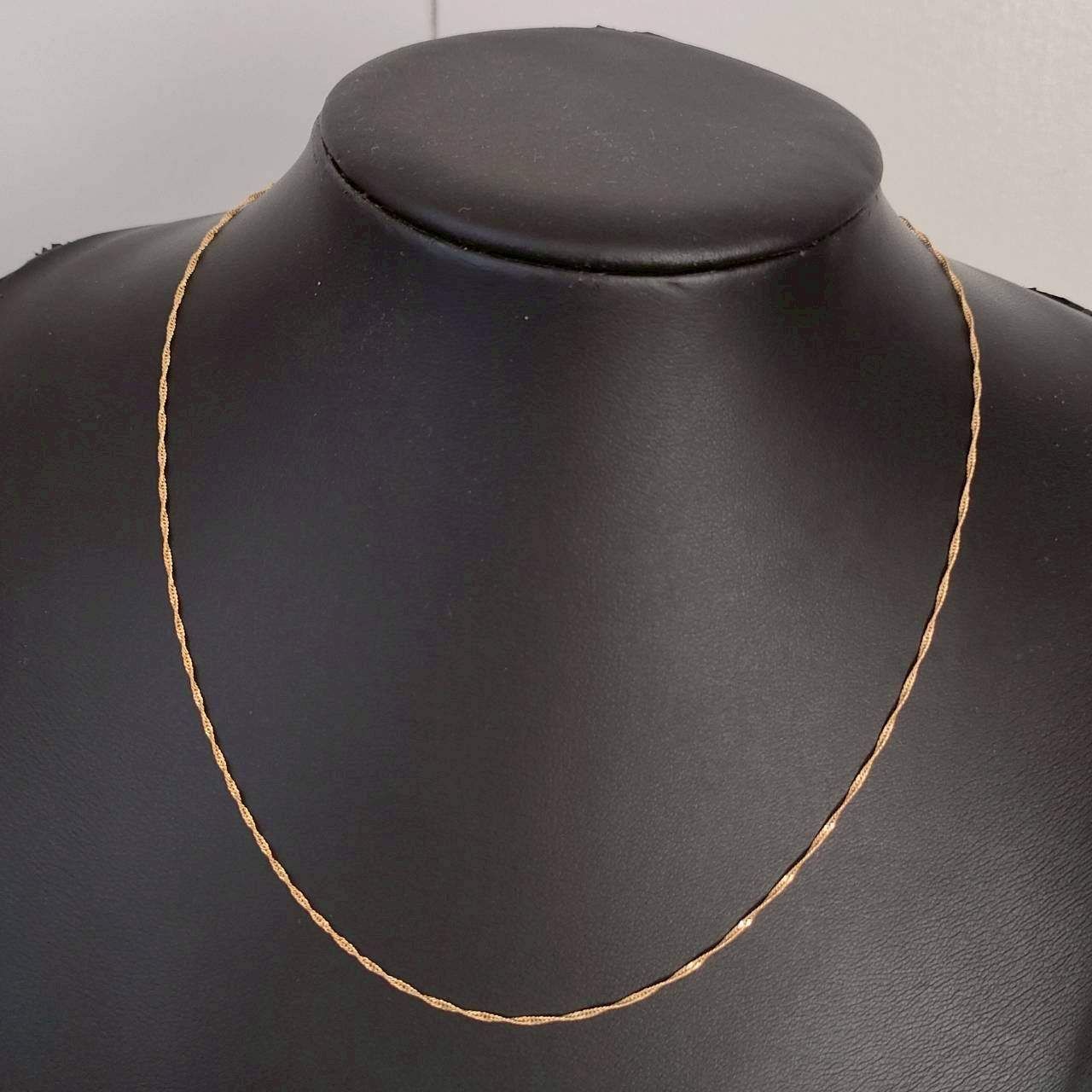 18金 K 18 男女兼用 スクリューネックレス 1.16ｇ 43㎝ D 973