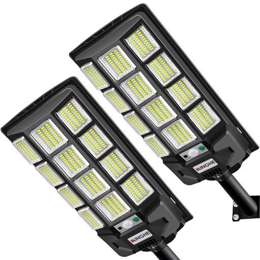 KINGHEソーラー街灯ソーラーライト屋外防水センサーライトledガーデンライト 2025新モデル 1200 W光束最大12000ルーメン 3つ知能モード11000 mAh大容量電池超高輝度240度の広角設計防犯自動点