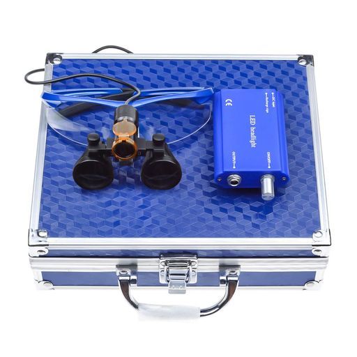 TopSeller双眼ルーペ拡大鏡 3.5倍 クリップ式ライト強力タイプ5 W精度高い充電式光学拡大鏡光学ルーペポータブル拡大鏡ポータブルルーペ虫眼鏡軽量フィルター付き装着便利収納アルミボッ